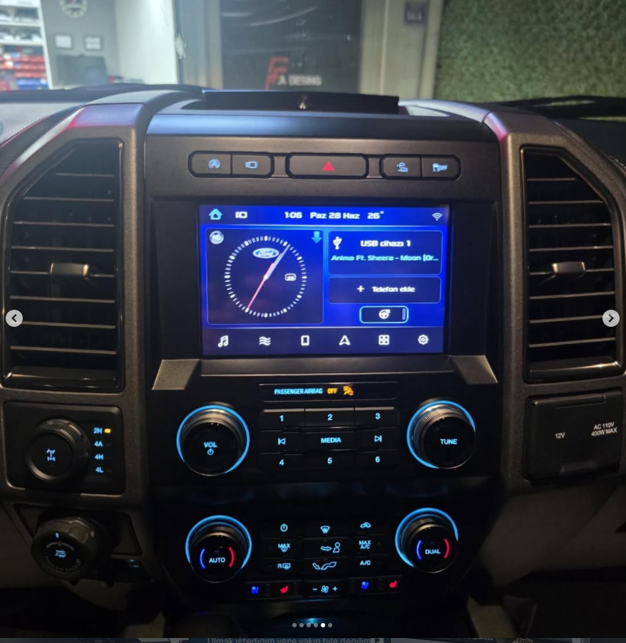 Ford F150 Raptor aracımızın SNYC 3 güncelleme Şeffaf tema video oynatma türkçe menü ve bir çok özellik kodlama işlemimiz. sonrası
